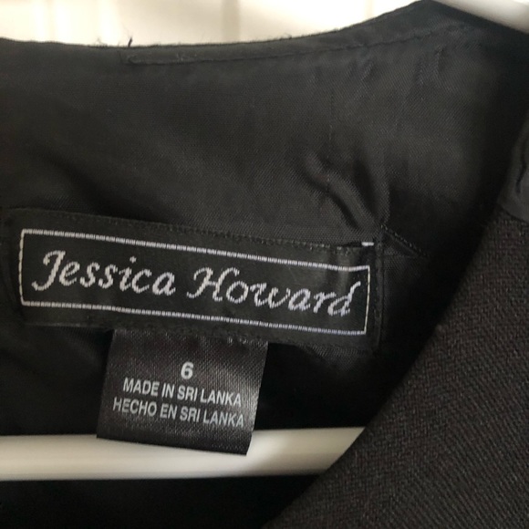 Jessica Howard Black A-line Dress - Size 6 - Picture 3 of 4
